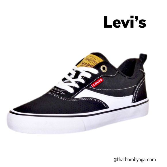 Levi's Other - NEW Levi’s Mens Sneaker Shoes Black White Lance Perfect Ct Size 10 Comfort